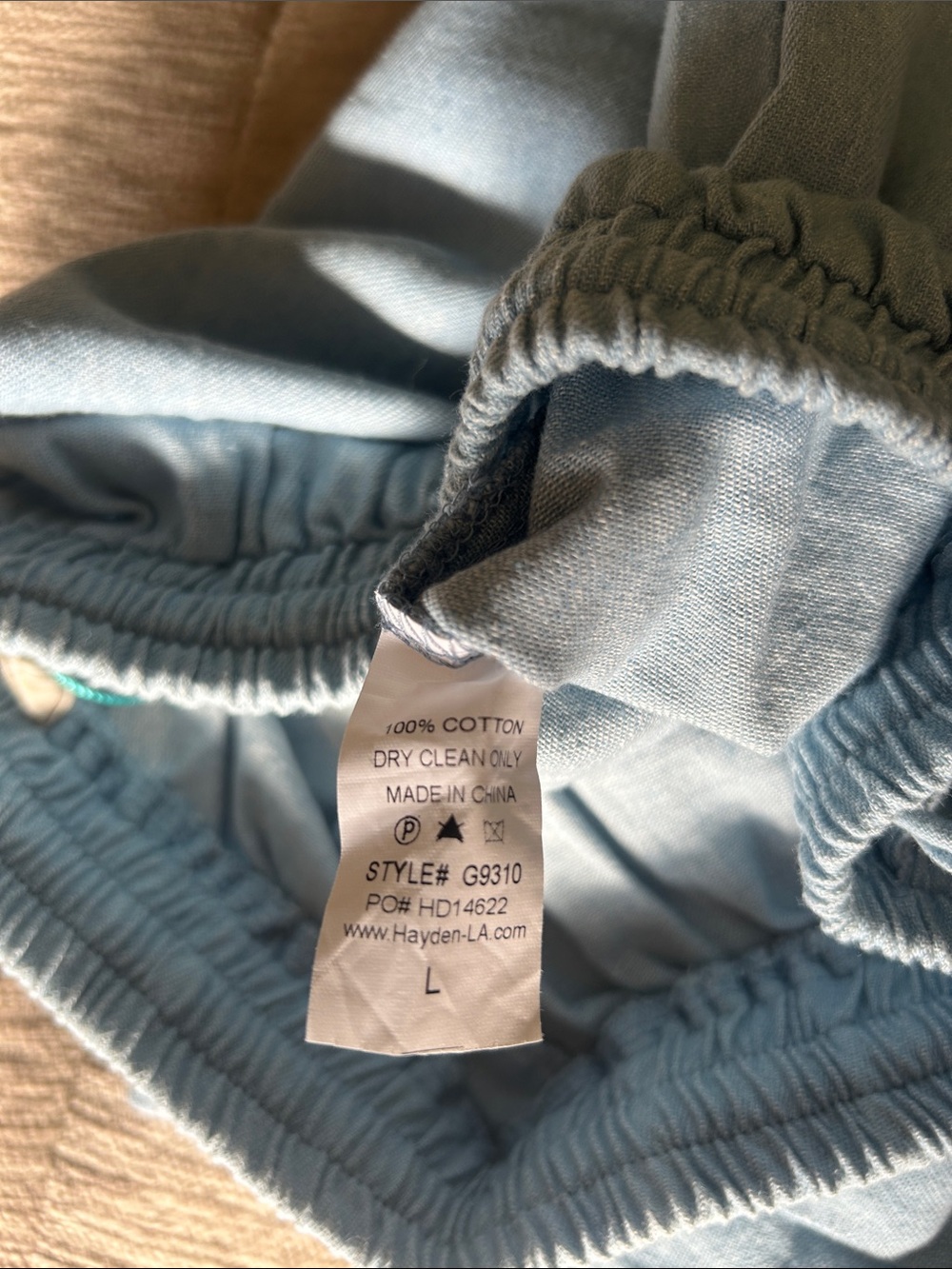 Hayden Girls Light Blue Tiered Chambray Ruffled Palazzo Pants Size L - Picture 4 of 4